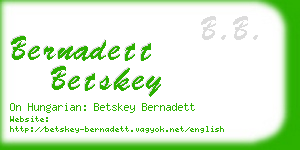 bernadett betskey business card